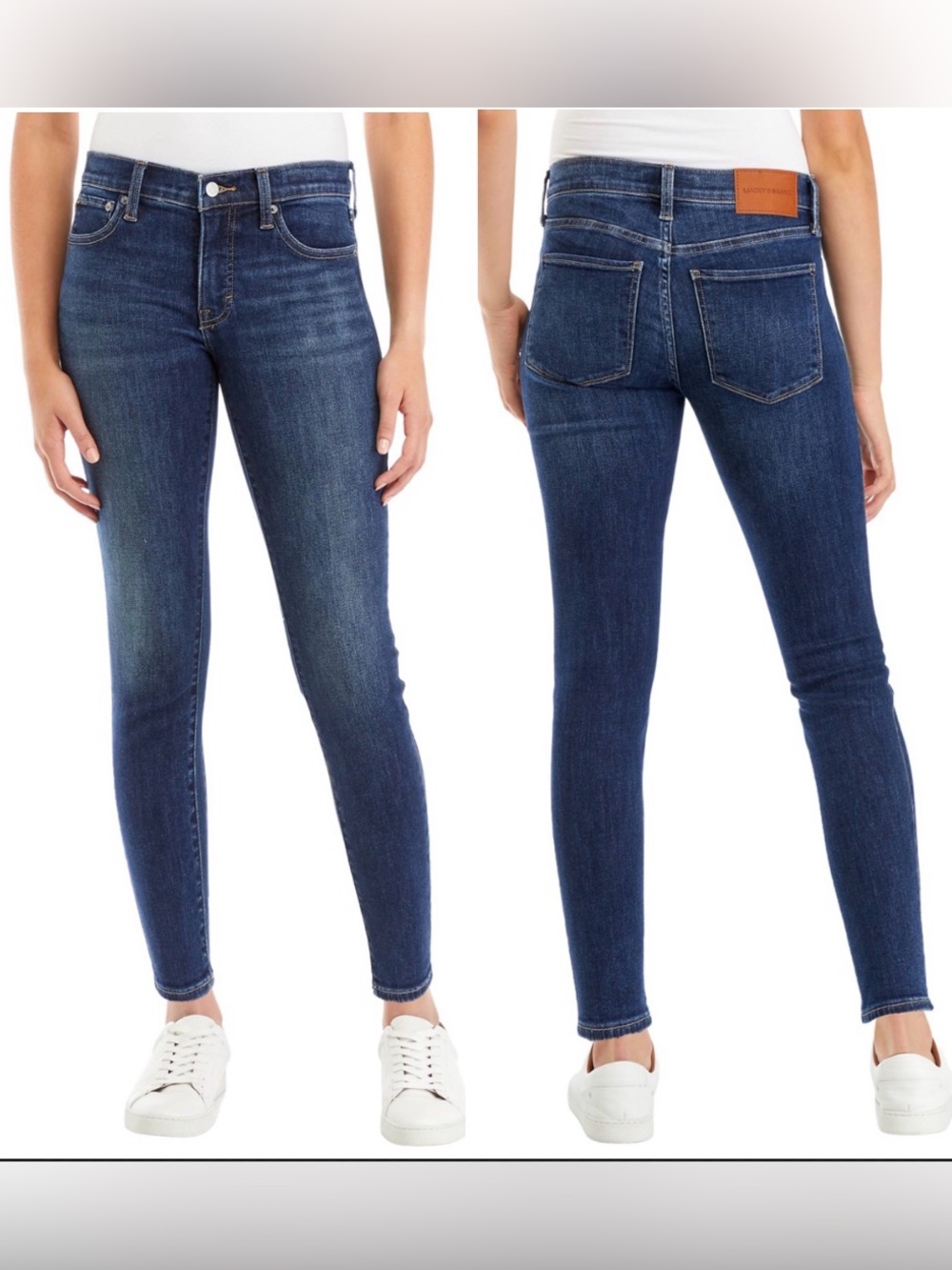 Womenโs Lucky Brand Ava Mid-Rise Dark Wash Skinny Ankle Denim Jeans Size 12/31